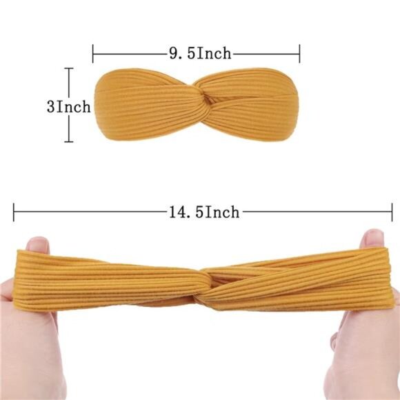 8-Pack Women's Cross-Knotted Elastic Headbands – Soft, Non-Slip, Versatile - Picture 3 of 7